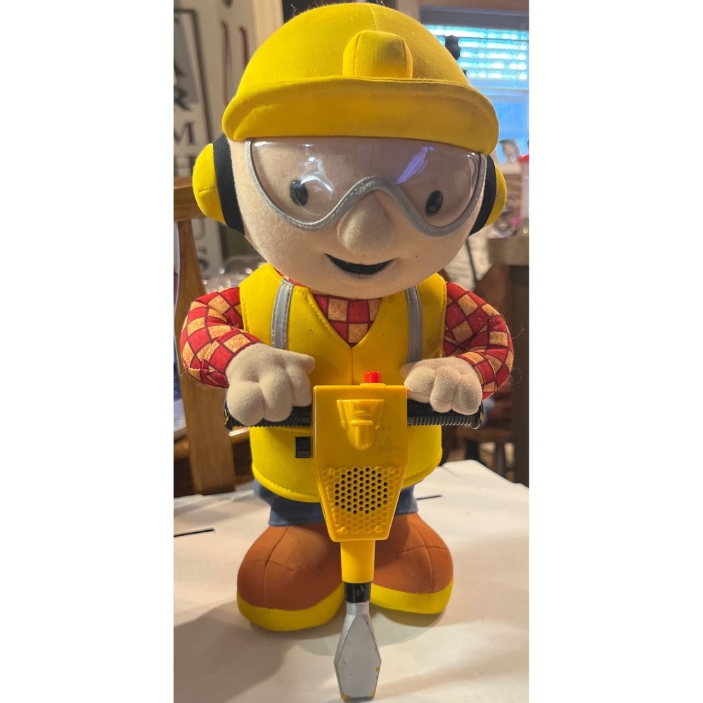 Bob the Builder Jackhammer Plush Toy HIT Entertainment 12 Inch 2005